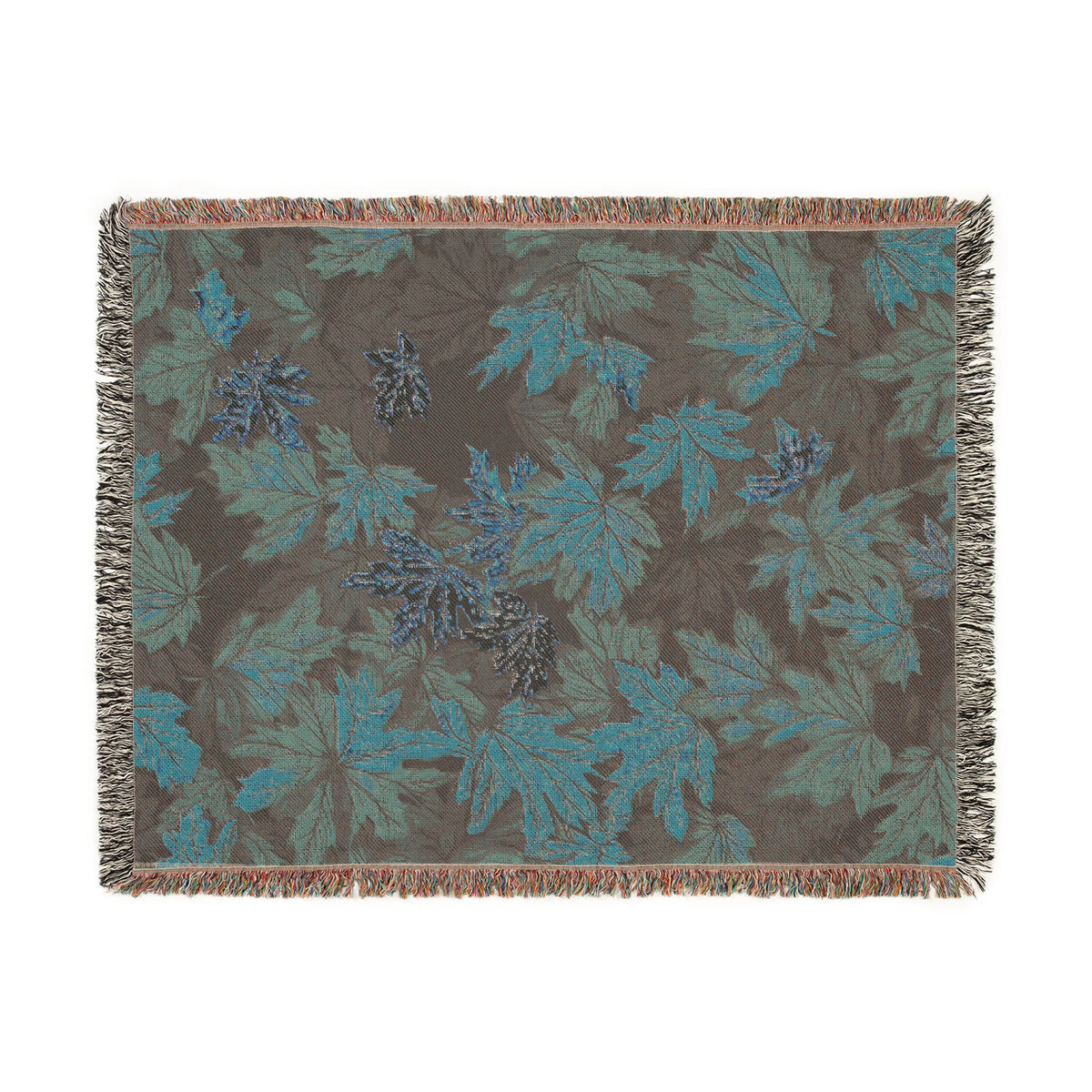 Autumn Maple Leaves Woven Blanket | Fall Leaf Throw