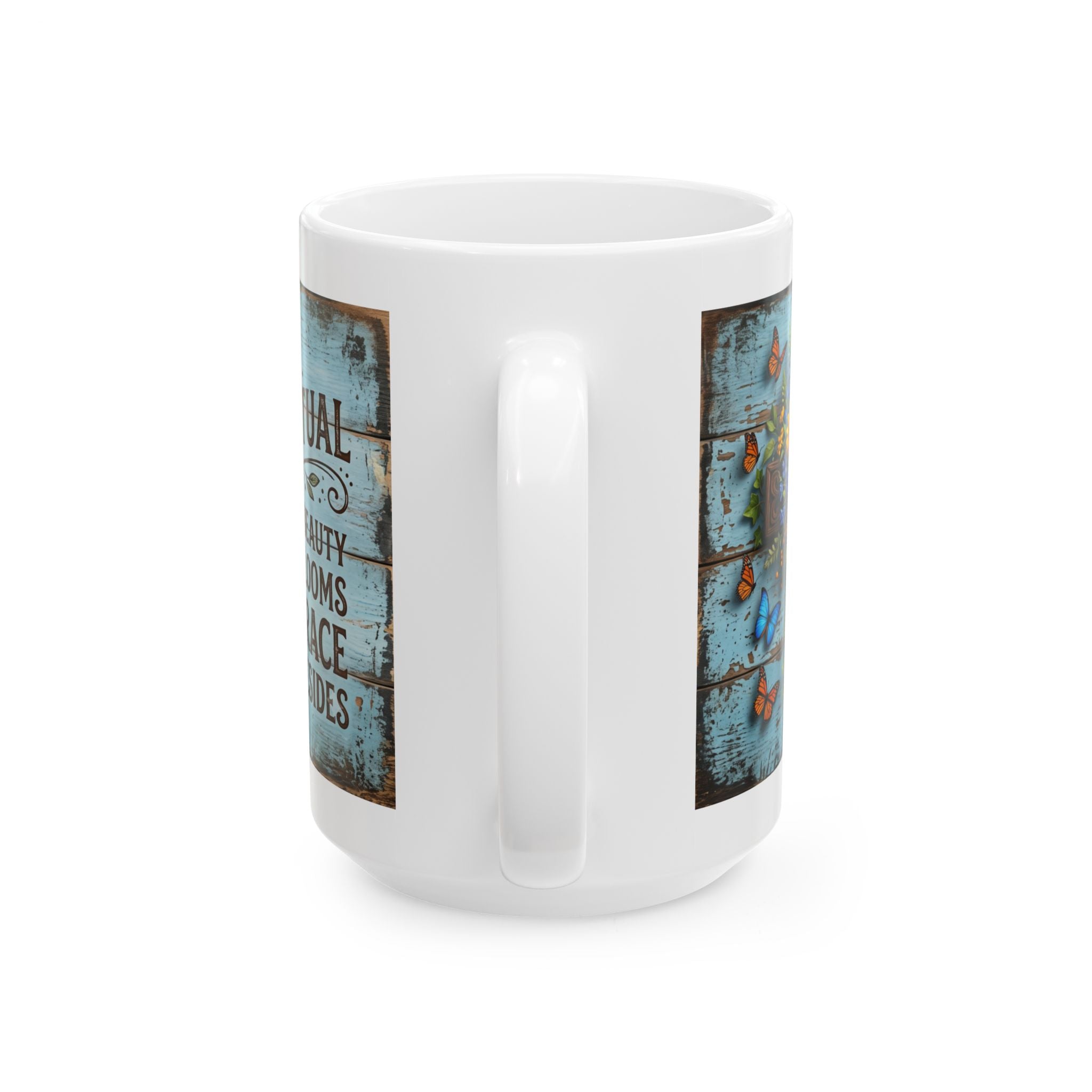 Beautiful Vibrant Spiritual Embrace the Faith Mug
