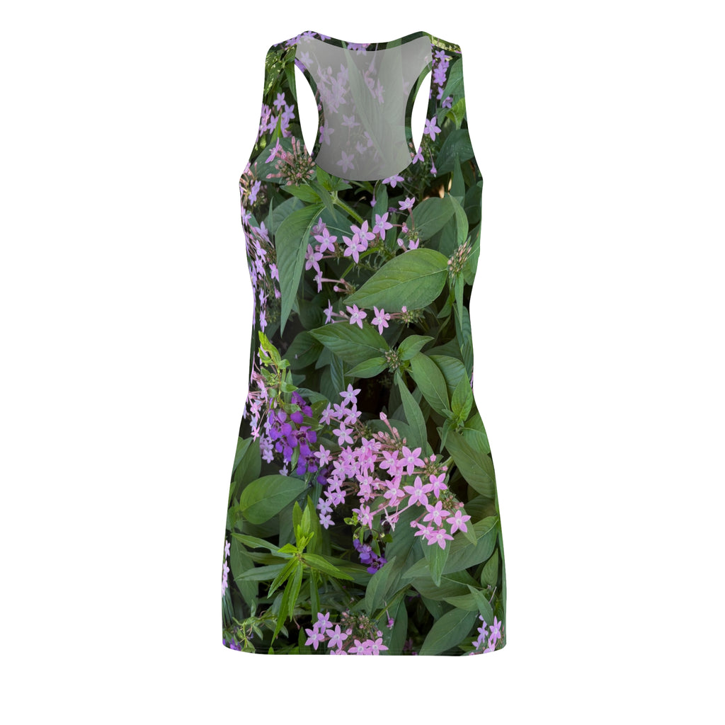 Purple Pentas Floral Racerback Dress | All-Over Print