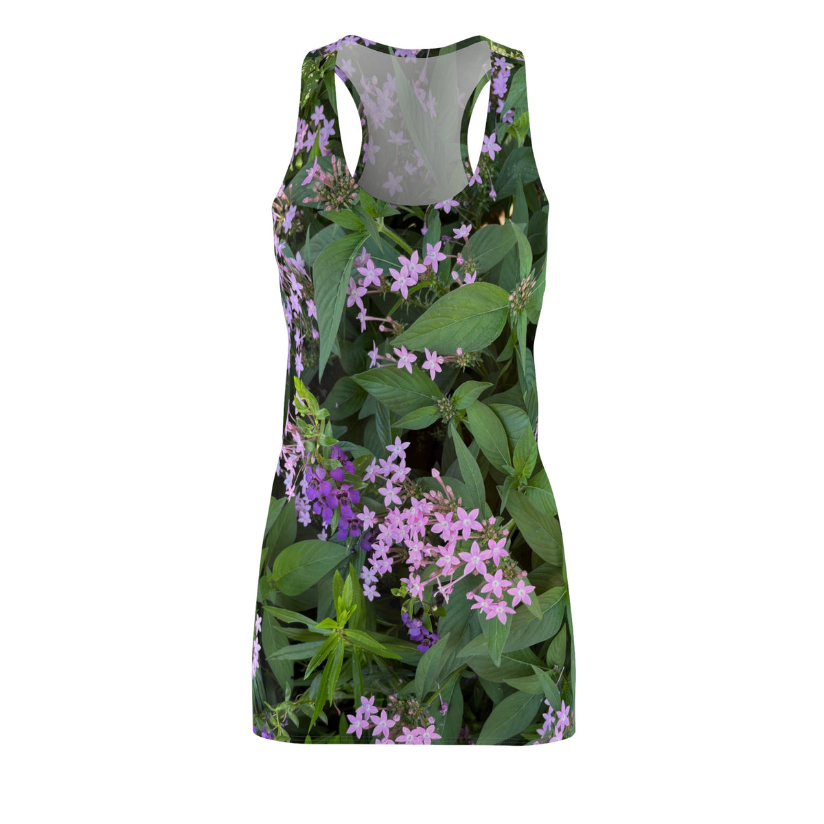 Purple Pentas Floral Racerback Dress | All-Over Print