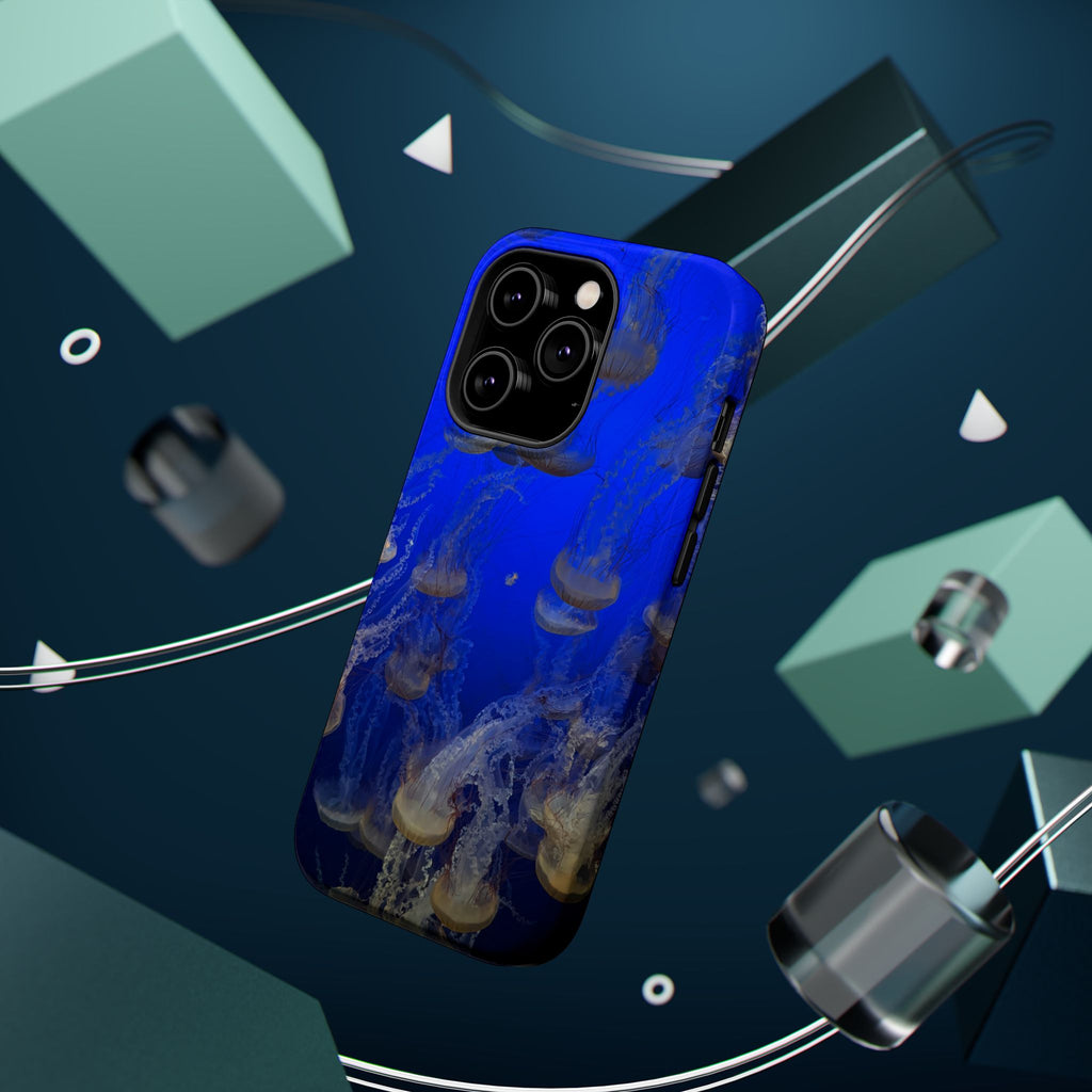 Golden Jellyfish Pattern Phone Case | Magnetic Impact-Resistant Case