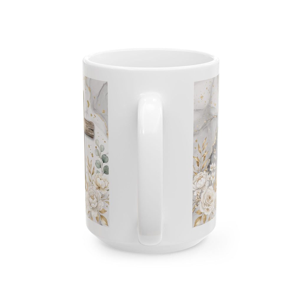 Faith Scripture Mug | Hebrews 11:1 Marble Floral Ceramic Mug