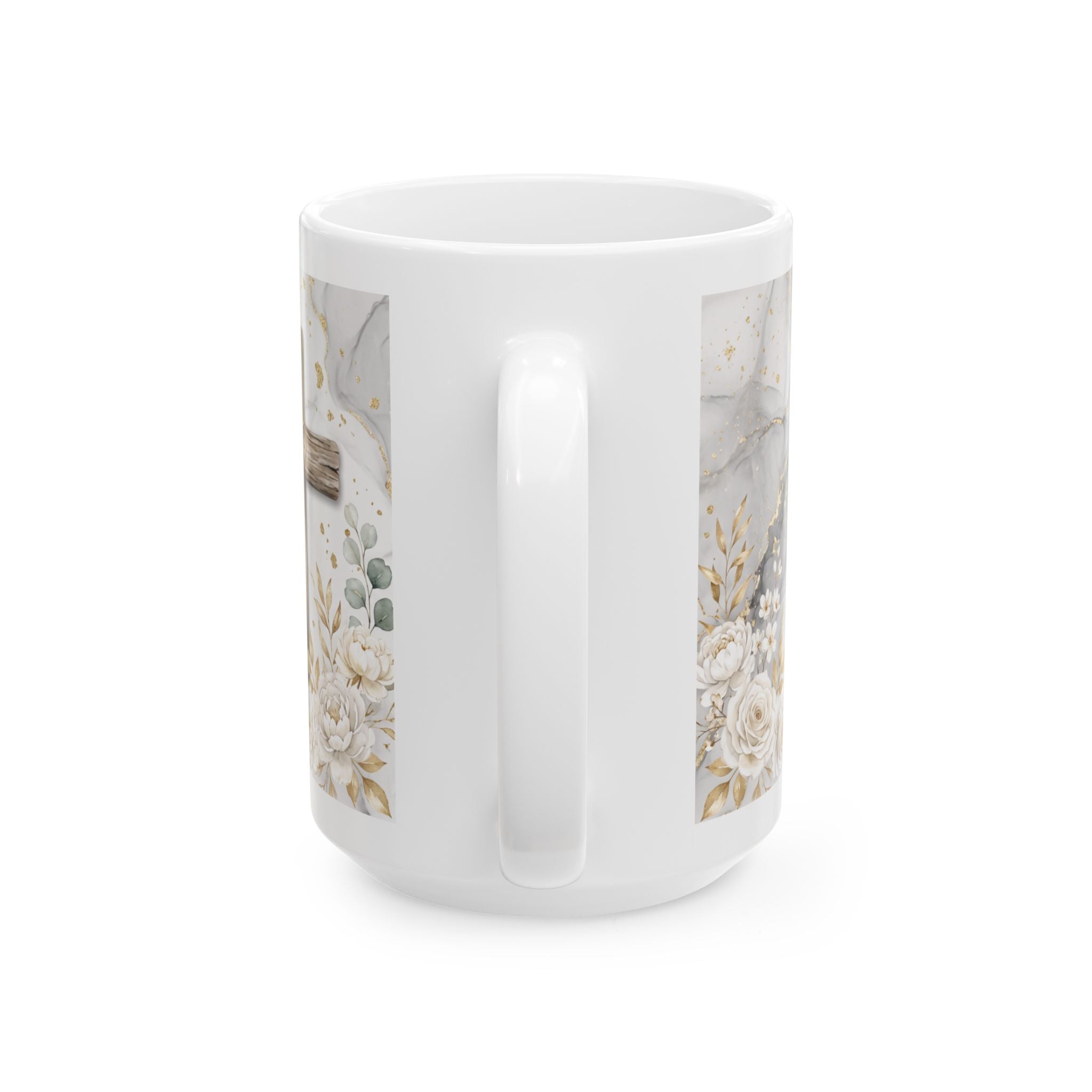 Faith Scripture Mug | Hebrews 11:1 Marble Floral Ceramic Mug