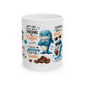 Coffee Shark Mug | Funny Coffee Quotes, Cute Blue Shark Illustration