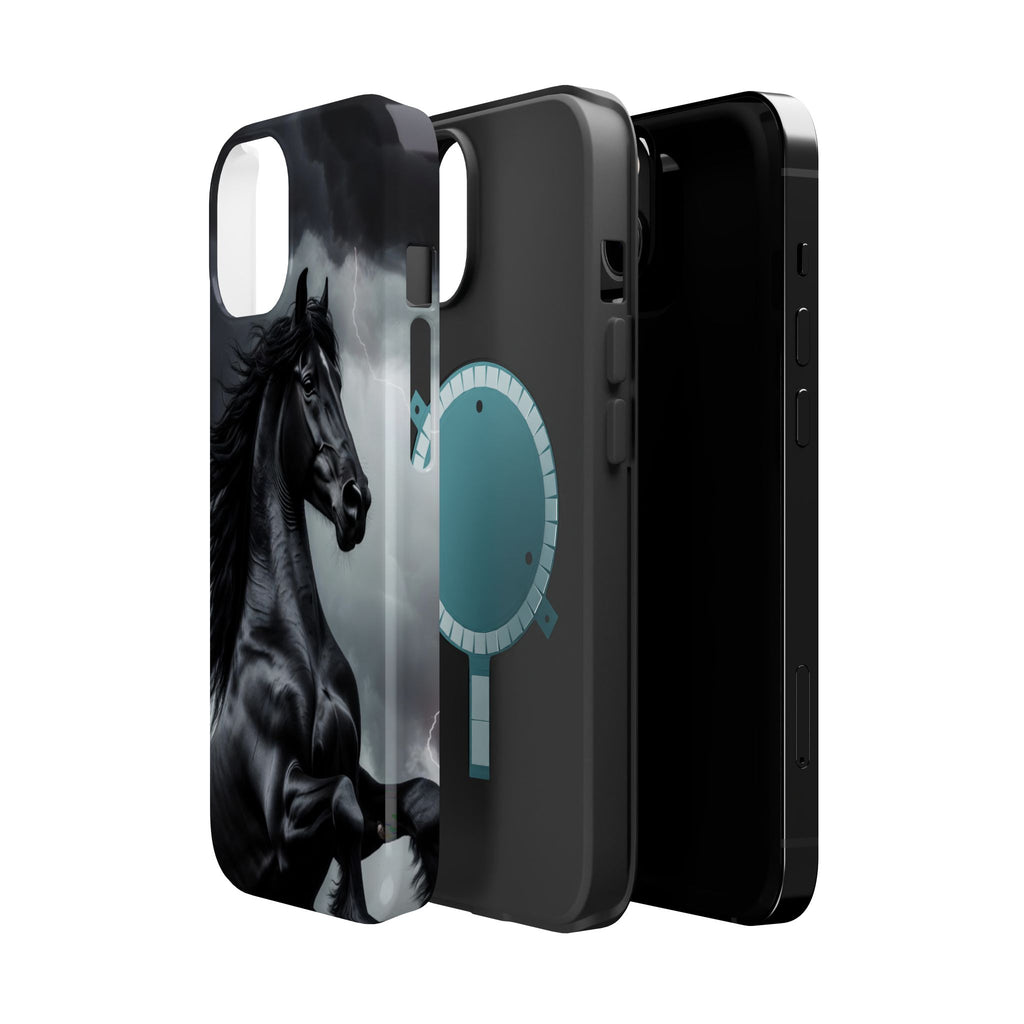 Black Stallion Horse Phone Case | Magnetic Impact-Resistant Case