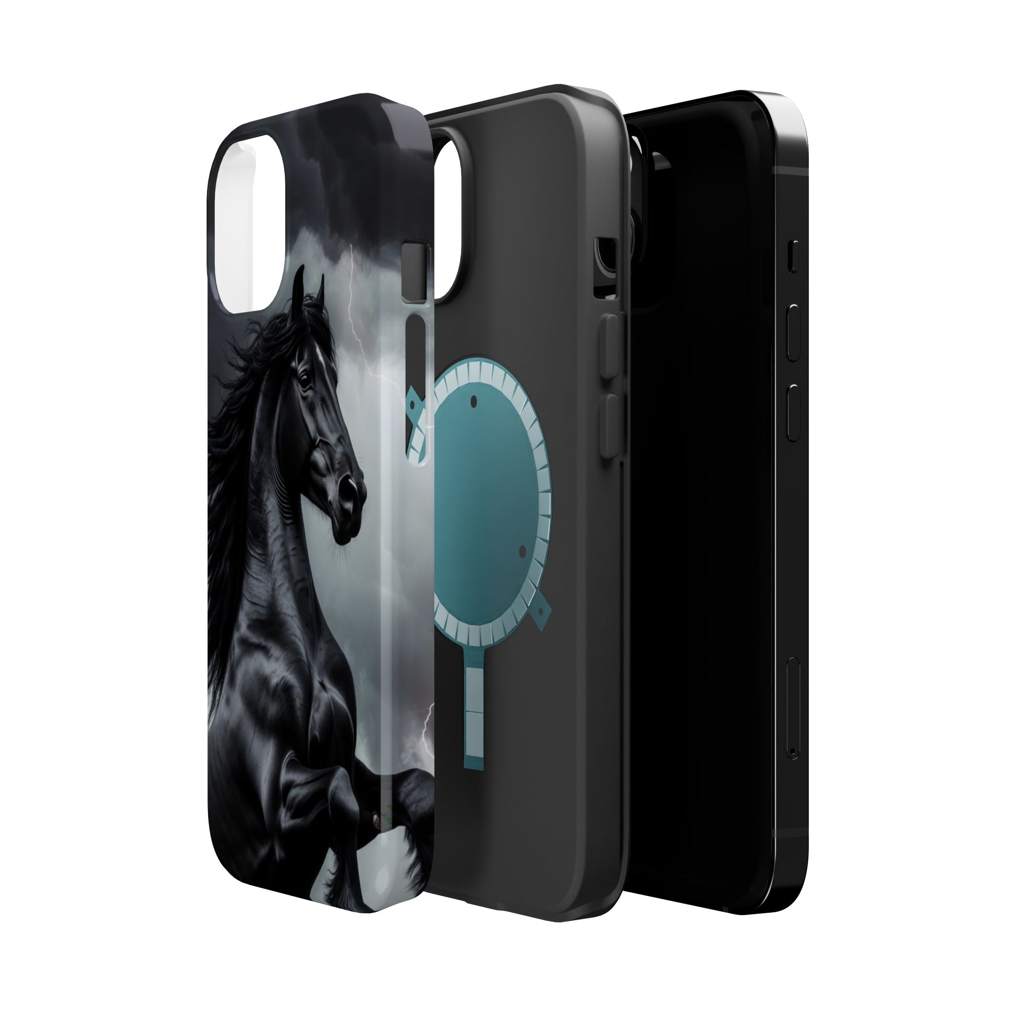 Black Stallion Horse Phone Case | Magnetic Impact-Resistant Case