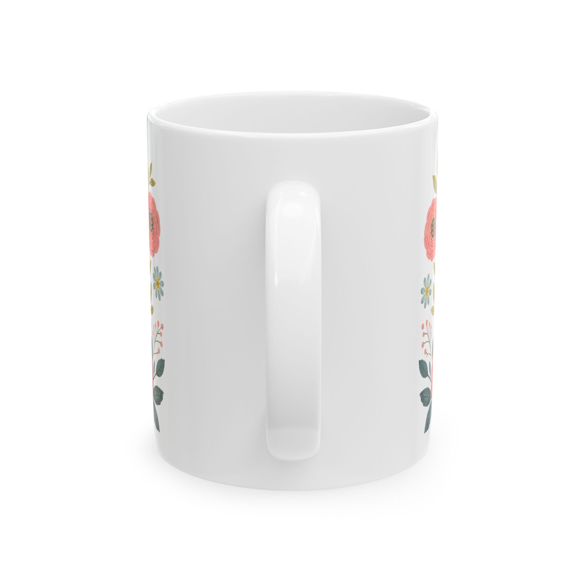 Too Blessed to be Stressed Grateful Every Day Mug | Floral Ceramic Mug