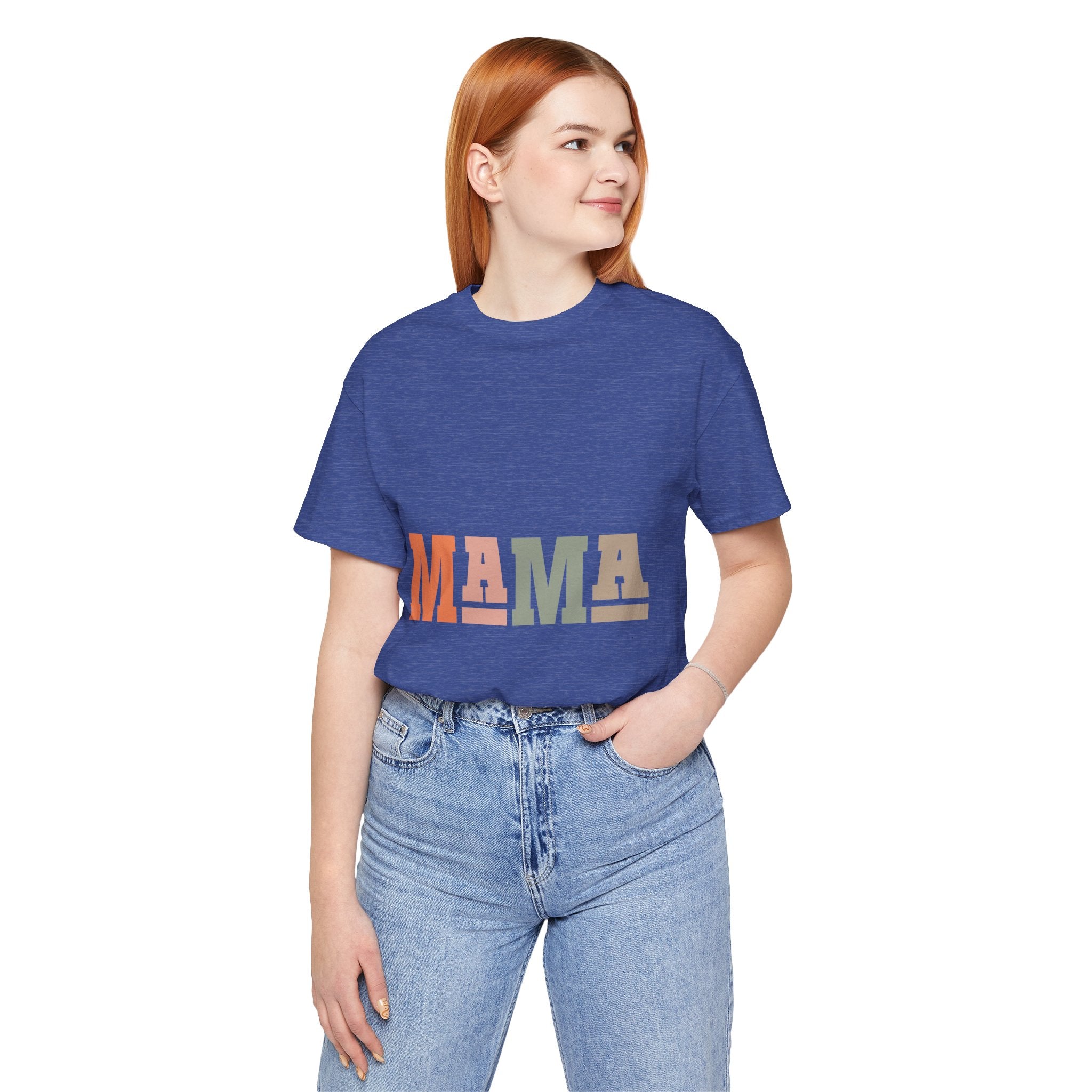 Mama block letters Tee | Retro muted colors, mom typography