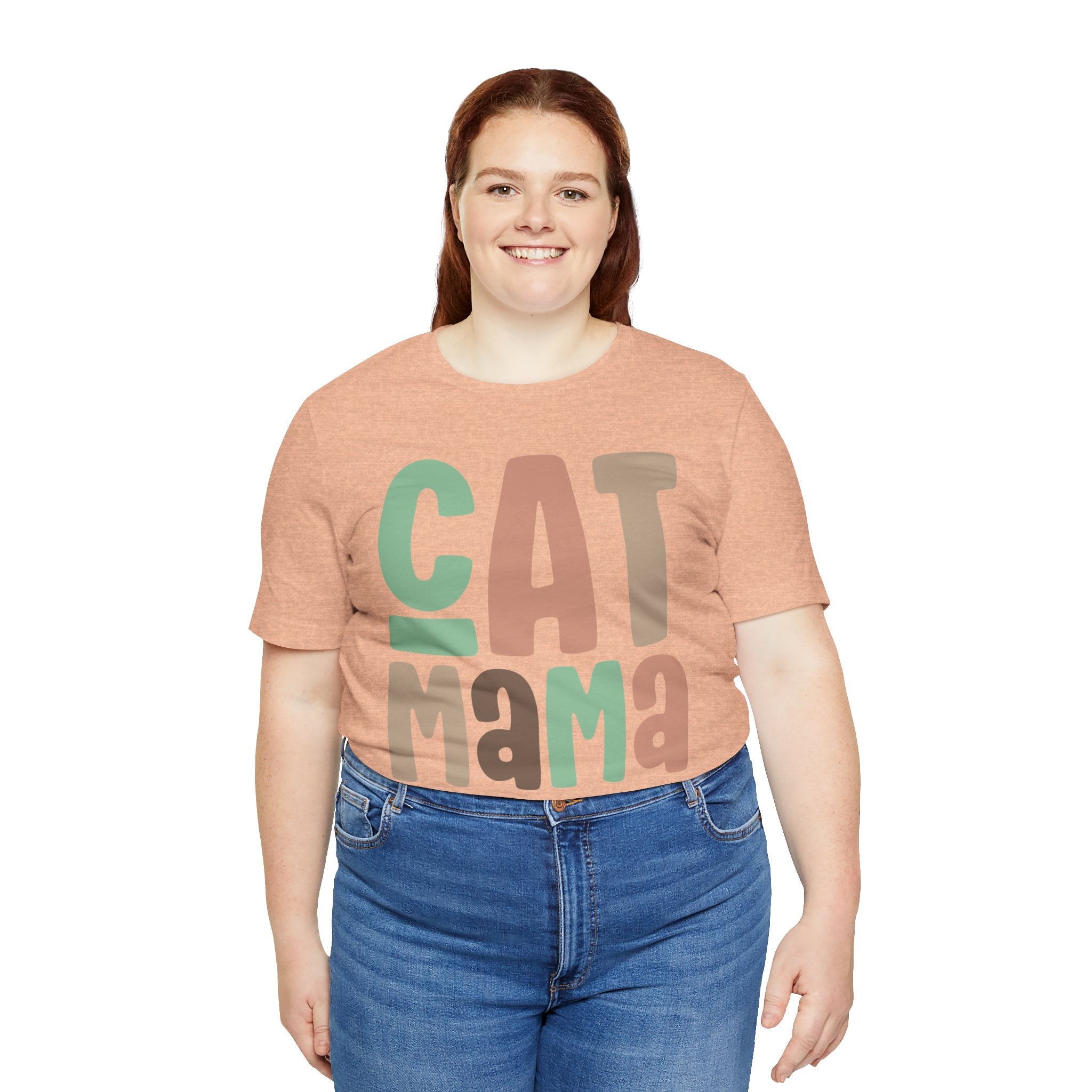 Cat Mama T-Shirt | Retro Block Letter Cat Mom Tee