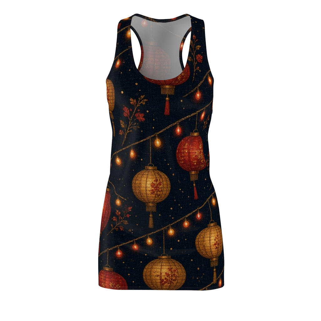 Chinese Lanterns Racerback Dress | Lunar Festival Night Lights
