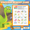 Dinosaur Memory Game Printable | Dino Matching Cards | Fun Preschool Memory Activity | Colorful Dinosaur Matching Game | Instant Download