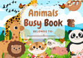 Animal Busy Book PDF Printable | Preschool Learning Activities | Farm Zoo Jungle Animals Tracing Counting Matching | Instant Download