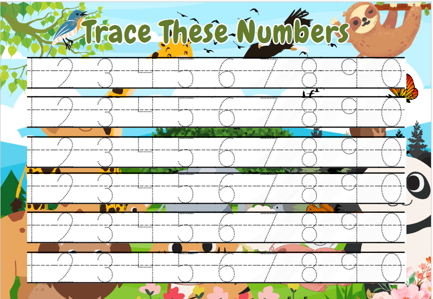 Animal Busy Book PDF Printable | Preschool Learning Activities | Farm Zoo Jungle Animals Tracing Counting Matching | Instant Download