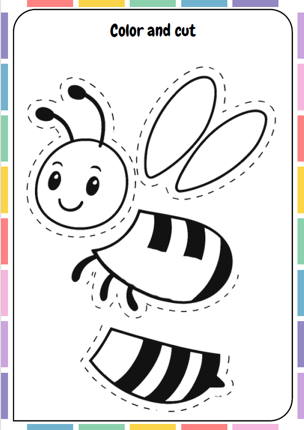 Bee Busy Book PDF Printable | Toddler Quiet Book | Bee Life Cycle Activities | Preschool Kindergarten Printable | Instant Download