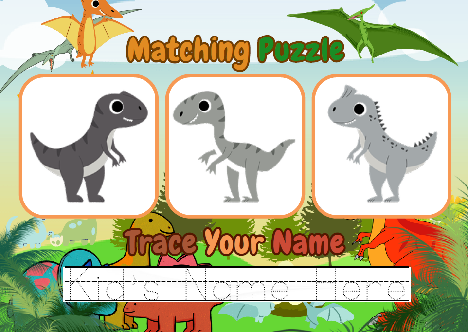 Dinosaur Busy Book PDF Printable | Toddler Quiet Book | Dinosaur Activities for Preschool | Tracing Matching Counting | Instant Download