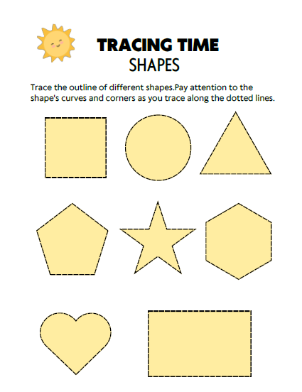 Early Finishers Activity Book for Kids | Printable PDF Worksheets | Shapes, Coloring, Tracing, Drawing, Counting | Preschool Kindergarten