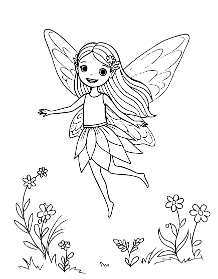 Fairies Coloring Book for Kids & Adults | Printable PDF | Cute Fairy Coloring Pages | Magical Forest Fairies | Instant Download
