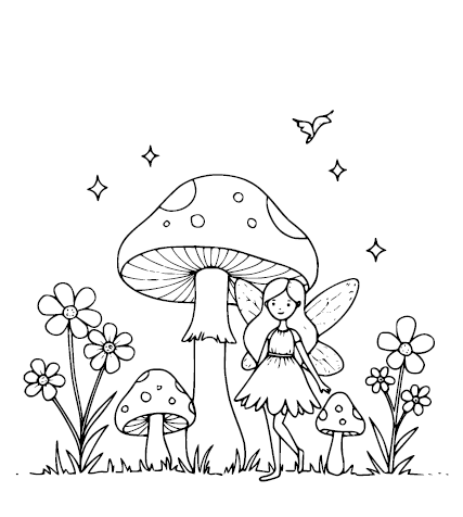 Fairies Coloring Book for Kids & Adults | Printable PDF | Cute Fairy Coloring Pages | Magical Forest Fairies | Instant Download
