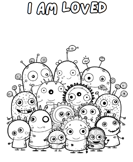Kids Affirmations Coloring Book | 50 Positive Affirmations Printable PDF | I Am Strong, Brave, Loved | | Instant Download