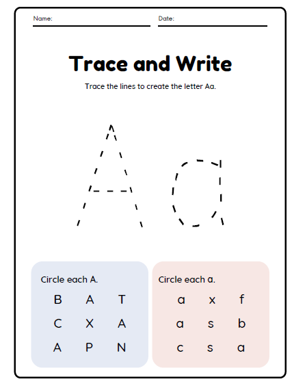 Kids Pre-K Workbook 120 Pages | Printable PDF Activity Book | Tracing, Letters, Numbers, Shapes | Preschool Kindergarten Homeschool