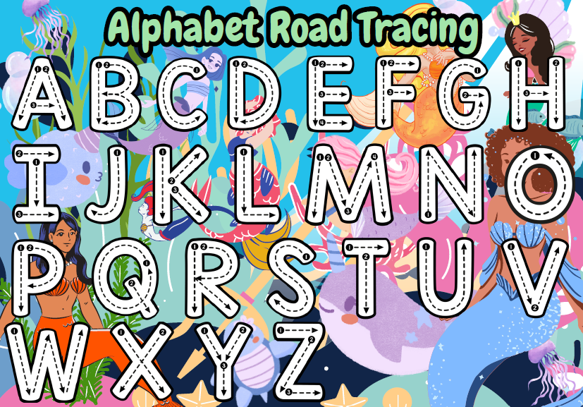 Mermaid Theme Busy Book | 64 Pages Printable PDF | Mermaid Activities for Kids | Name Practice | Preschool Busy Binder Instant Download