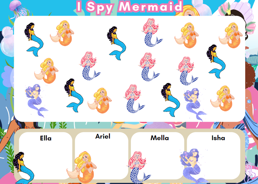 Mermaid Theme Busy Book | 64 Pages Printable PDF | Mermaid Activities for Kids | Name Practice | Preschool Busy Binder Instant Download