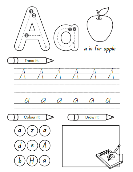Preschool Alphabet Workbook 135 Pages | Printable PDF Letters A-Z | Tracing, Coloring, Activities | Kindergarten Prep Homeschool