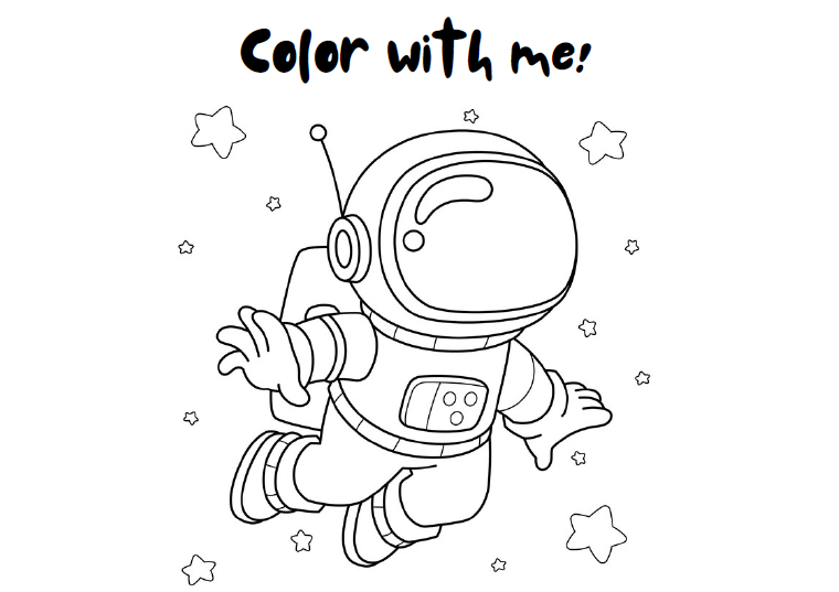 Space Activity Book for Kids | Galaxy Astronaut Printable PDF | 25 Pages Coloring, Tracing & Learning | Preschool Space Theme