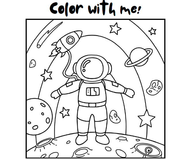 Space Activity Book for Kids | Galaxy Astronaut Printable PDF | 25 Pages Coloring, Tracing & Learning | Preschool Space Theme