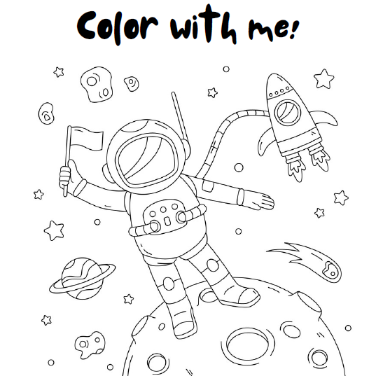 Space Activity Book for Kids | Galaxy Astronaut Printable PDF | 25 Pages Coloring, Tracing & Learning | Preschool Space Theme