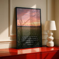 Jeremiah 29:11 Bible Verse Poster, Scripture Wall Art, Christian Gift, Sunset Field Print