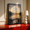 Better Days Ahead Motivational Quote Print, Sunset Lake Wall Art Poster