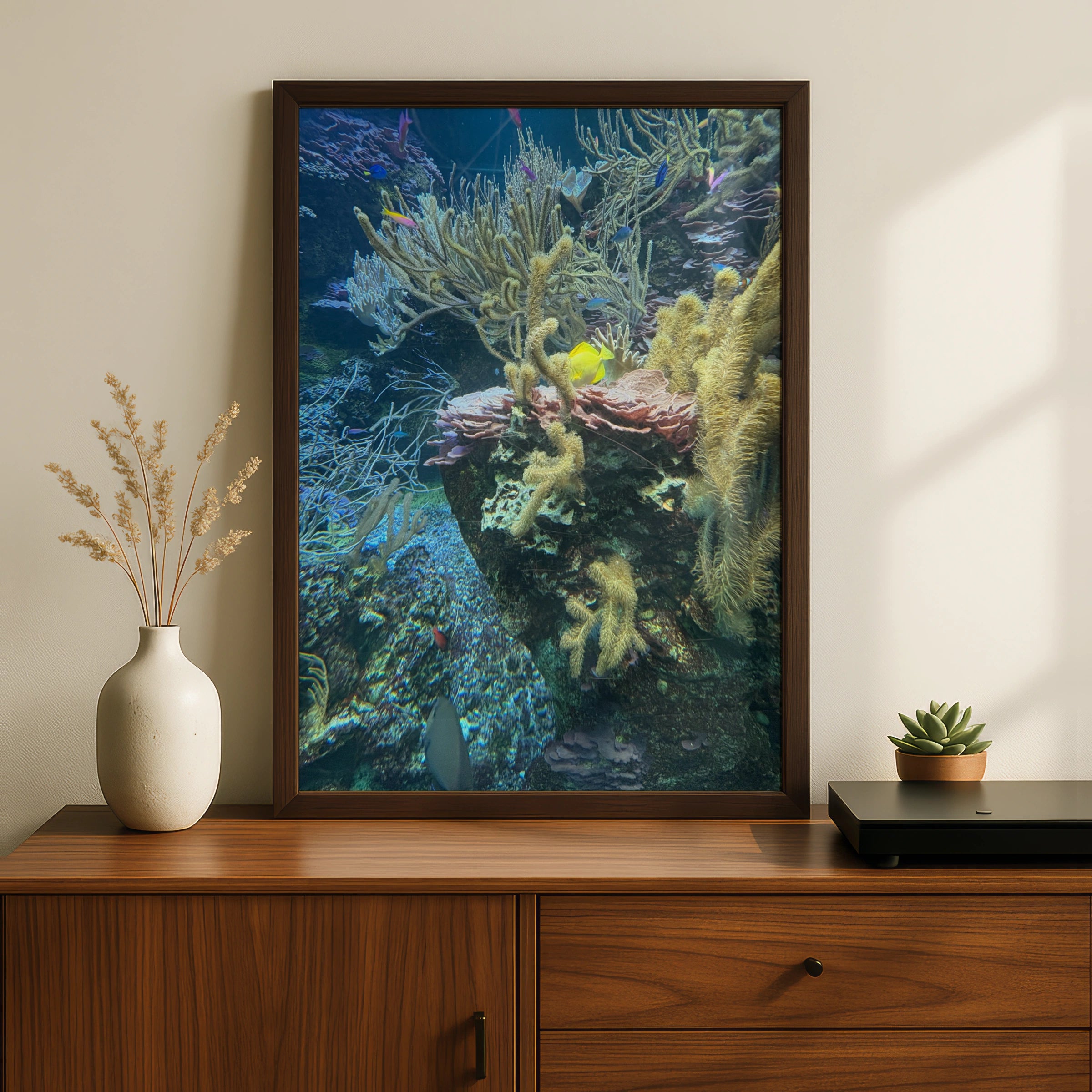 Coral Reef Fish Poster, Tropical Ocean Wall Art, Colorful Aquarium Print, Sea Life Decor