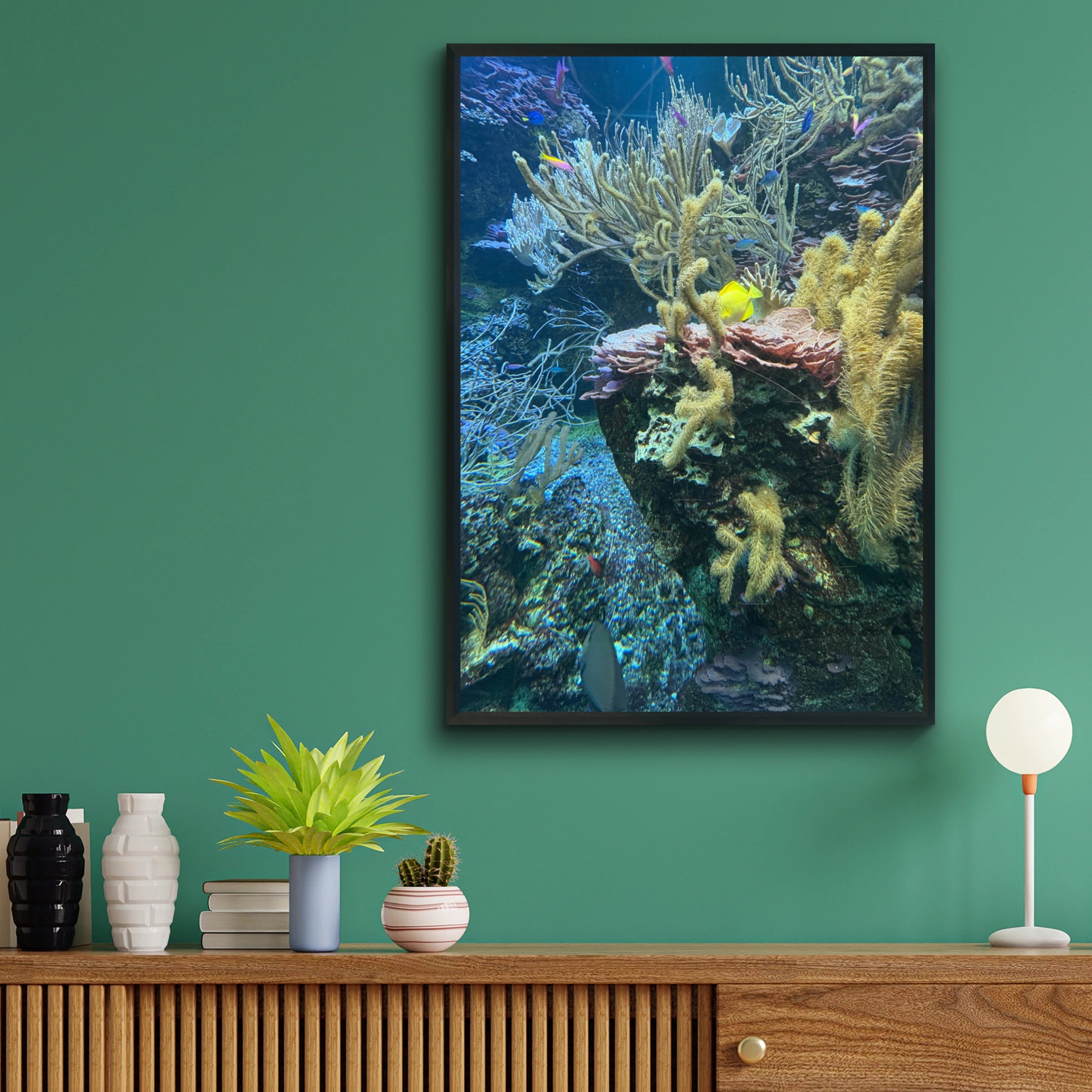 Coral Reef Fish Poster, Tropical Ocean Wall Art, Colorful Aquarium Print, Sea Life Decor