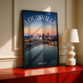 Louisville Kentucky Skyline Poster, Derby City Wall Art, Ohio River Sunset Print