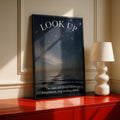Look Up Starry Night Sky Motivational Quote Poster, Inspirational Wall Art Print