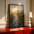 John 14:6 Bible Verse Poster, Christian Wall Art, Scripture Print, Sunrise Path