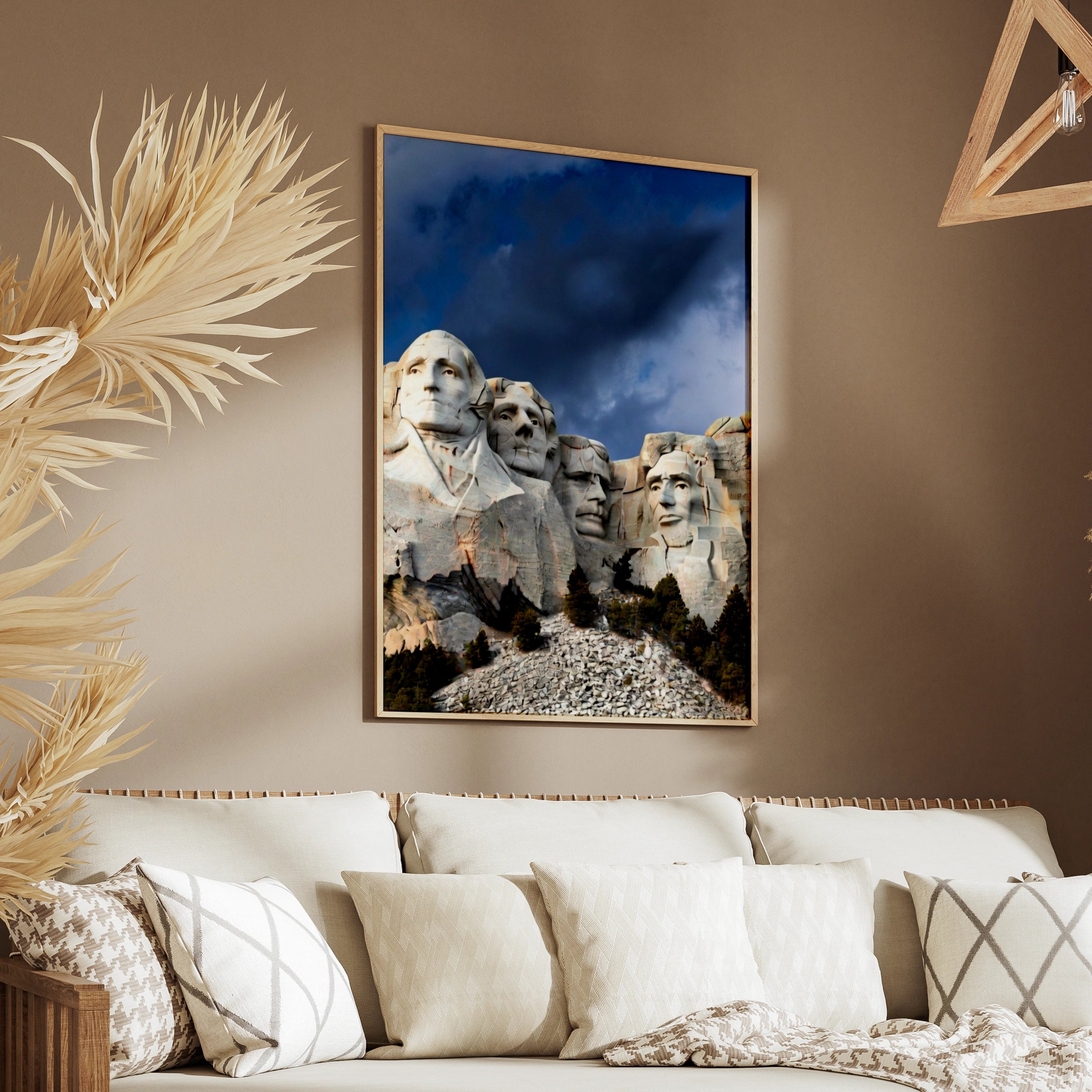 Mount Rushmore Poster, South Dakota Landmark Wall Art, American Presidents Print